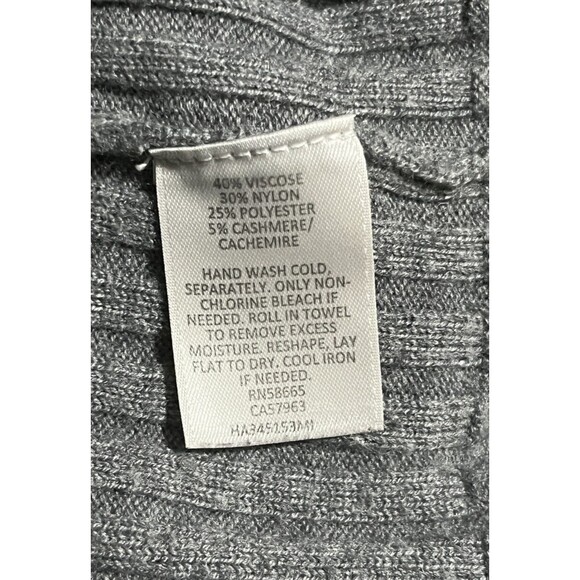 Halogen Gray Boho Sweater XL Bell Sleeves Soft Ribbed Cozy Pullover Cottagecore - Picture 5 of 5